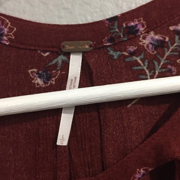 Free People Floral Swing Tunic, Size L - Picture 6 of 6